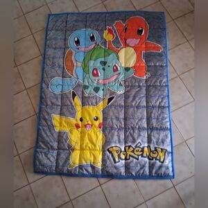 Pokémon Sheet Pikachu Charmander Squirtle Bulbasaur Kids Twin Bedding